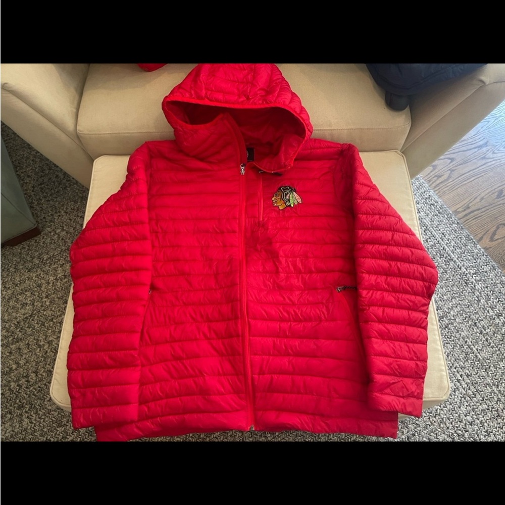 Chicago Blackhawks Red Puffer Jacket